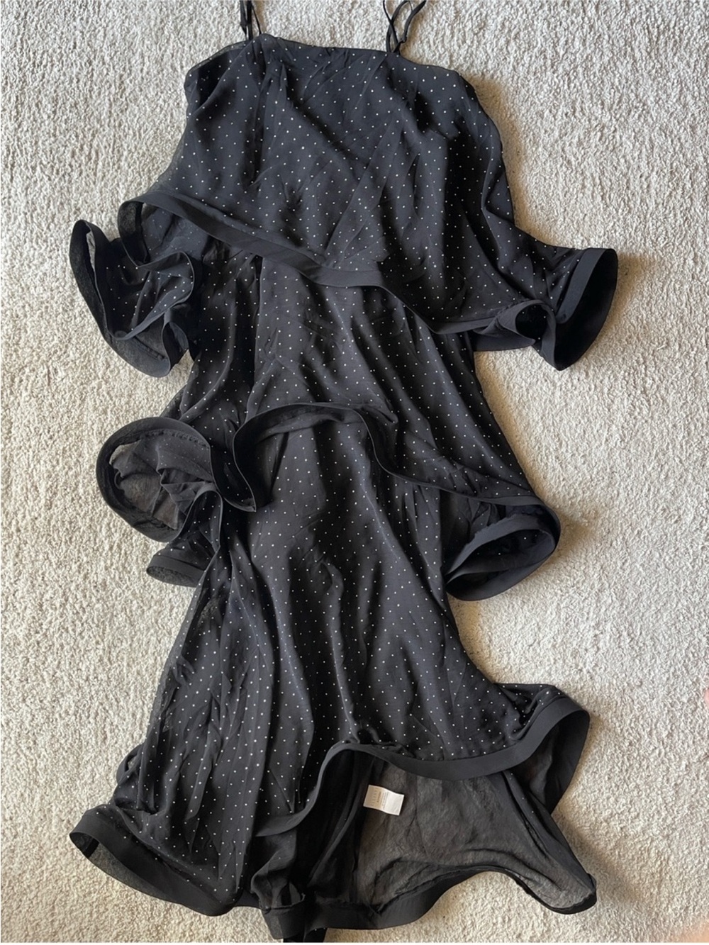 ✨NEW✨ Elliatt Diamante Moss Tiered
Georgette Gown Black - Picture 3 of 8